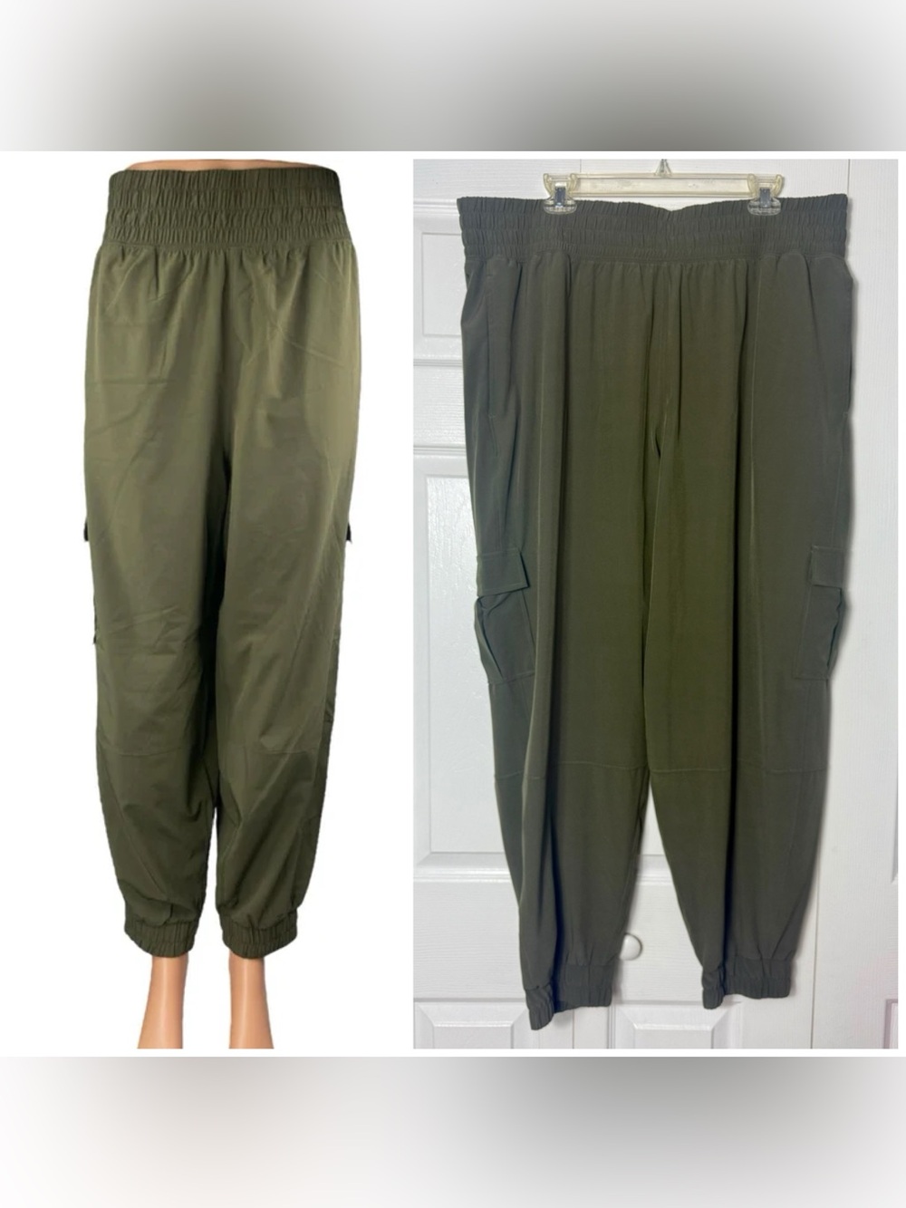 Abercrombie YPB Your Personal Best Olive Green Cargo Jogger Pants XXL